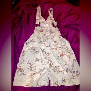 Floral overalls